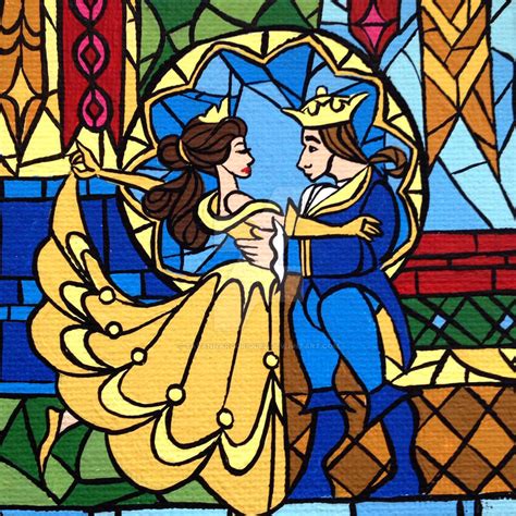 Beauty And The Beast Stained Glass by savannarodriguez on DeviantArt