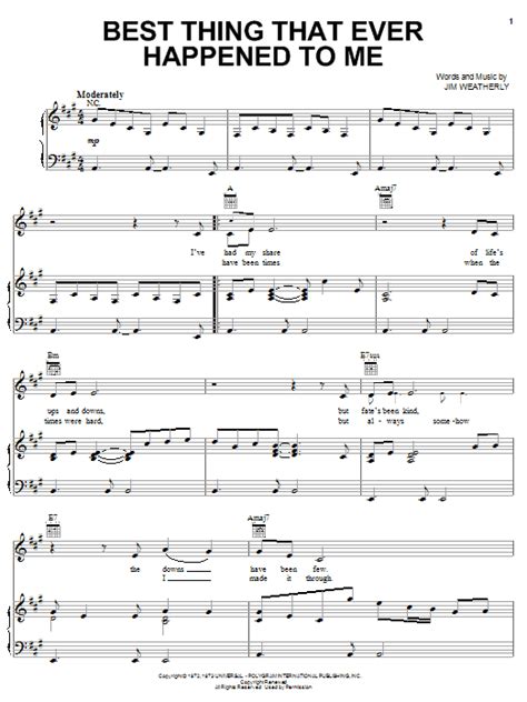 Best Thing That Ever Happened To Me Sheet Music Direct