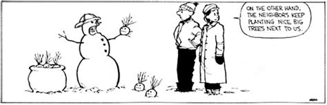 Calvin and Hobbes Snowman Theme Cartoons