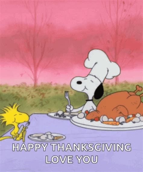 Happy Thanksgiving Snoopy GIFs GIFDB