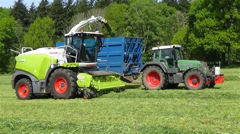 Silage Rowing Up Lifting Grass With Claas Jaguar John