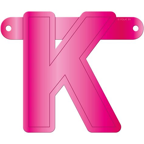 Banner Letter K Magenta