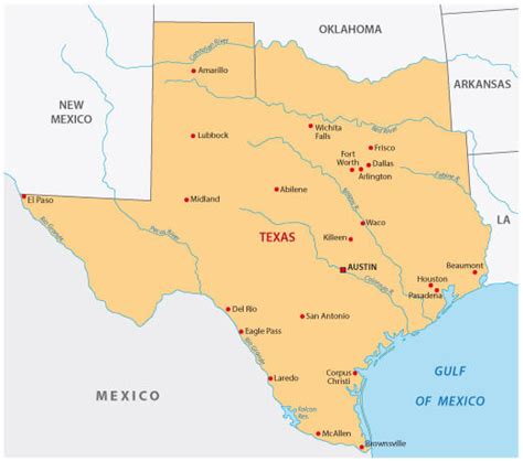 Map Of Texas Guide Of The World