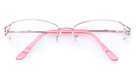 Vista First Stainless Steel Womens Oval Semi-rimless Optical Glasses