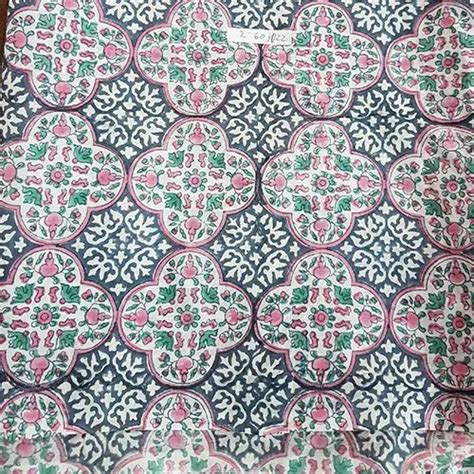 Cotton Block Printed Fabrics Plain Solids Multicolour At Rs Meter