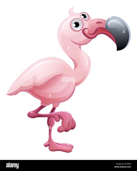 Flamingo Cartoon Illustration Fotos Und Bildmaterial In Hoher