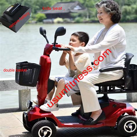 500W Motor 20ah Mobility Scooter Handicap Scooter With Double Seats And