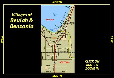 Map of Villages of Beulah and Benzonia, Benzie Co., Michigan