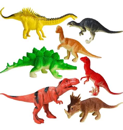 Set Dinosaurios De Goma Grandes Juguete Regalo Bolsa X