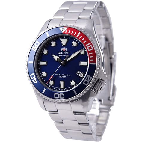 Orient Triton RA AC0K03L10B Sapphire Crystal Red Blue Diver Automatic