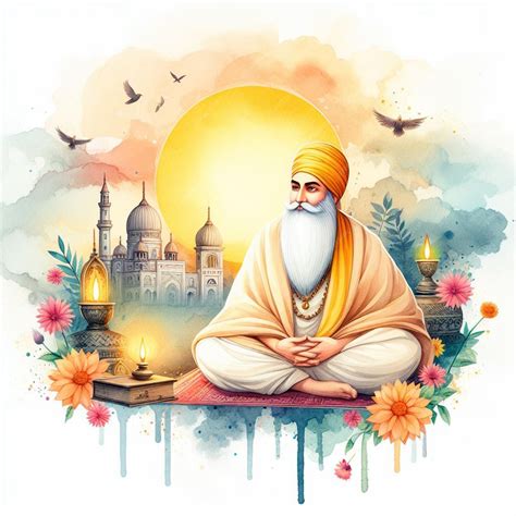 Premium Photo Watercolor Sant Guru Kabir Jayanti Background