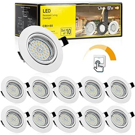 Spots LED Encastrables Orientables Dimmables Ampoules 6 X 6W Incluses