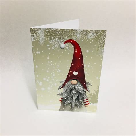 Nordic Scandinavian Gnome Elf Tomte Nisse Christmas Cards Box Of 12