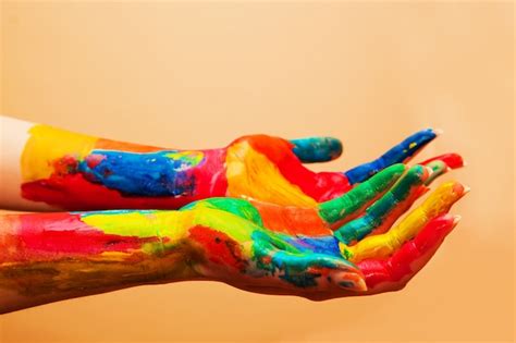 Free Photo | Hands full of colors