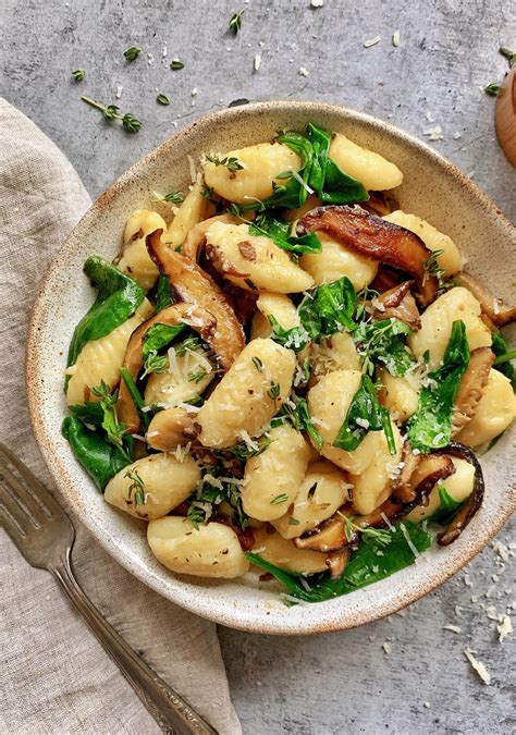 Potato Gnocchi With Sautéed Mushrooms And Spinach Recipe The Feedfeed