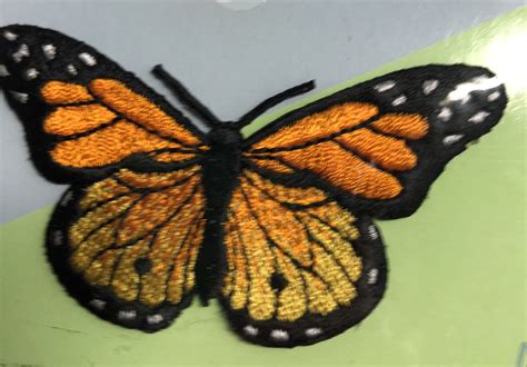 Monarch Butterfly Iron On Embroidered Patch Weights Ebay