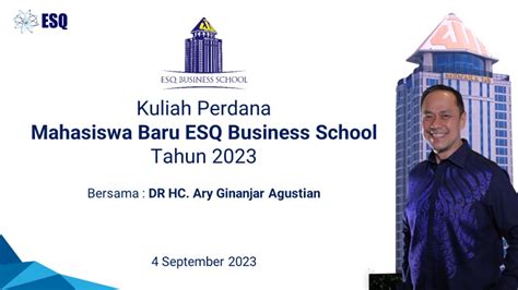 Kuliah Perdana Mahasiswa Baru Tahun Bersama Bapak Dr Hc Ary