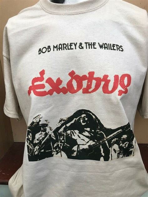 Bob Marley The Wailers Exodus Reggae Music Khaki T Shirt Etsy