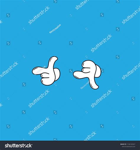 Like Dislike Cartoon Hands Vector Illustration Stock Vector Royalty