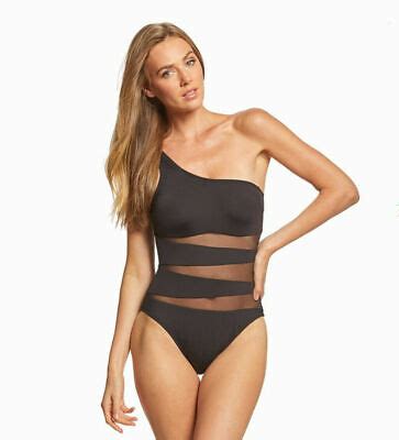 NWT Kenneth Cole New York Swimsuit Bikini 1 Piece Size M One Shoulder