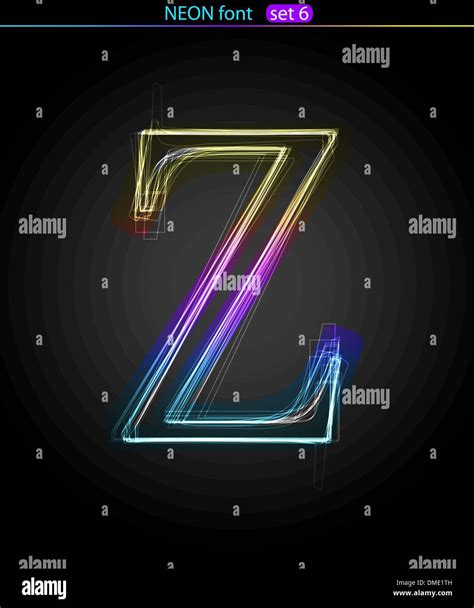 Neon Letter Z Stock Vector Image And Art Alamy