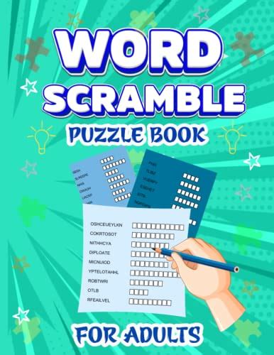 Word Scramble Puzzle Book For Adults Theme Based Word Scramble Book