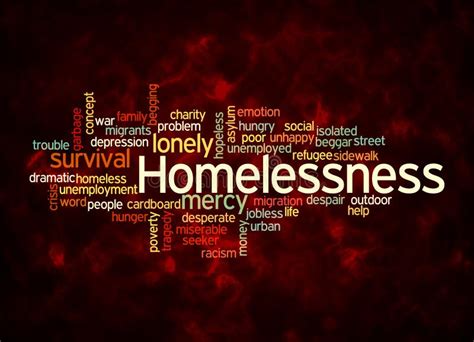 Word Cloud With Homelessness Concept Create With Text Only Stock