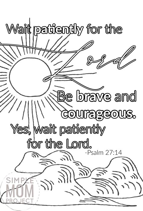 Free Printable Psalm Bible Verse Coloring Page Simple Mom Project