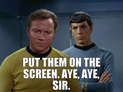 Yarn Put Them On The Screen Aye Aye Sir Star Trek