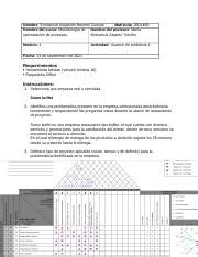 Avance De Evidencia Dmaic Docx Nombre Emmanuel Alejandro Becerril