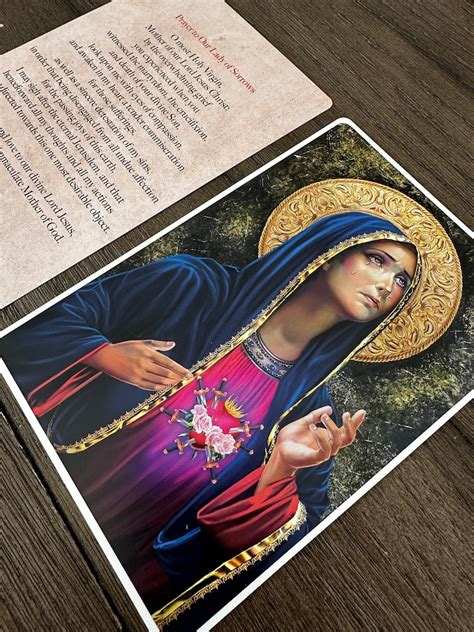 Our Lady Of Sorrows Print Etsy