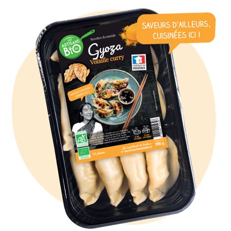 Gyoza Volaille Curry Artisans Du Bio Pâtes Fraîches Et Traiteur