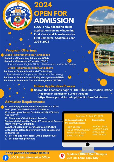 Admission 2024 Lapu Lapu City College