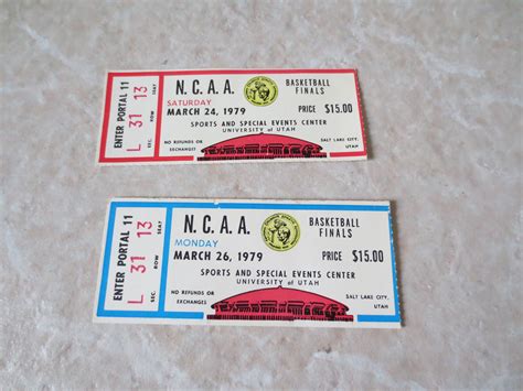 Lot Detail - 1979 NCAA Championship Finals and Semi-finals Basketball ...