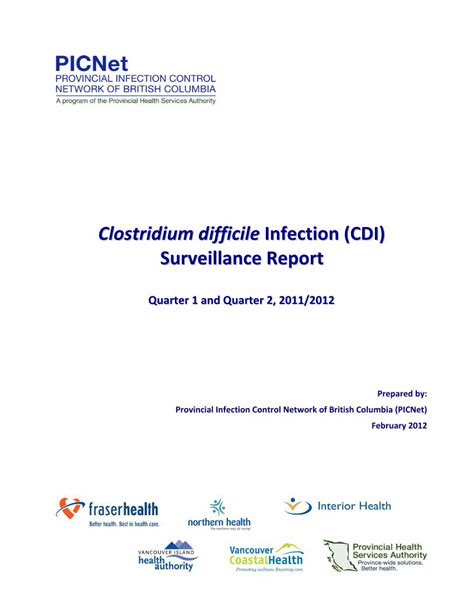 Pdf Clostridium Difficile Infection Cdi Surveillance Report