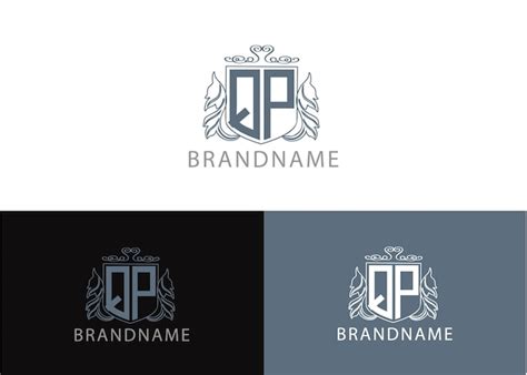 Moderne Monogramm Anfangsbuchstaben Qp Logo Designvorlage Premium Vektor