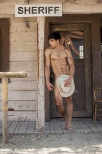 Naked But Covering Cock With Page LPSG