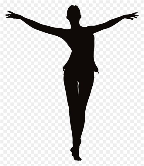 Vector Clip Art Of Raised Hand Silhouette - Open Arms Clipart - FlyClipart