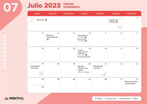 Fechas Importantes Calendario