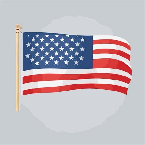 Premium Vector | American flag vector on white background