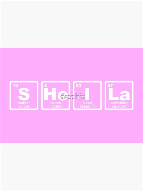 Sheila Periodic Table Poster For Sale By Graphix Redbubble