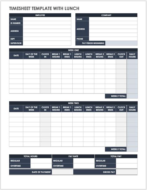 Free Contractor Timesheet Templates Word Excel PDF Worksheets Library