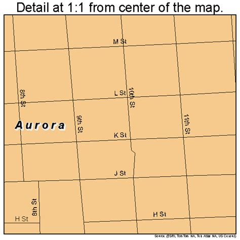 Aurora Nebraska Street Map 3102690