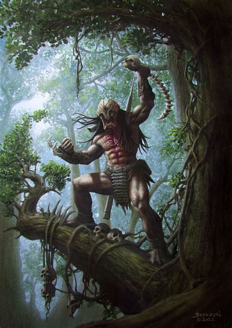 Feral Predator-Prey fan art, bekkouri ikbal | Predatore, Alieni