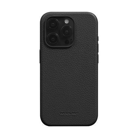 Woolnut Leather Case For Iphone 15 Pro Black Megamac