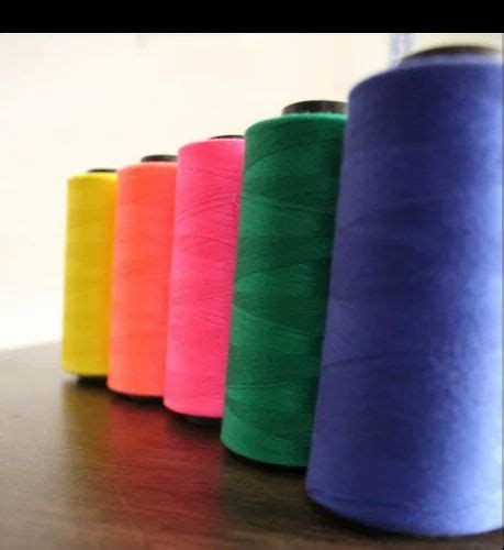 Dyed 5000 Meter 2 Ply Polyester Sewing Thread For Textile Industry At