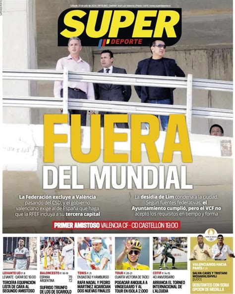 Capa Jornal Superdeporte Julho Capasjornais Pt