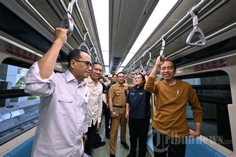 Presiden Jokowi Jajal Lrt Jabodebek Foto Tribunnews