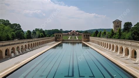 Biltmore Estate Swimming Pool Filled With Water