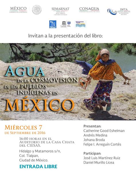 Presentación Del Libro Agua En La Cosmovisión De Los Pueblos Indígenas En México Instituto